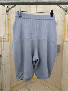 1980s Issey Miyake Blue Knit Shorts - Size XS