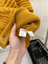 Load image into Gallery viewer, aw1991 Issey Miyake Yellow Heavy Gauge Sweater Cardigan - Size L