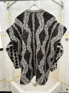 1980s Issey Miyake Boucle Square Pattern Sweater - Size M