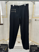Load image into Gallery viewer, 1980s Claude Montana Black Trousers with Zipper Detailing - Size M