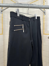 Load image into Gallery viewer, 1980s Claude Montana Black Trousers with Zipper Detailing - Size M