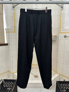 1980s Claude Montana Black Trousers with Zipper Detailing - Size M