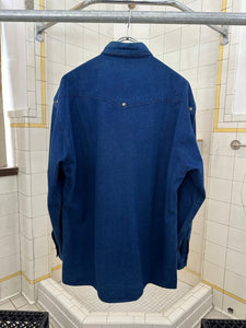1980s Claude Montana Indigo Denim Western Shirt - Size XL
