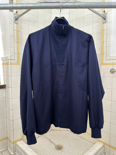 1980s Claude Montana Wool Mock Neck Quarter Zip Shirt - Size M