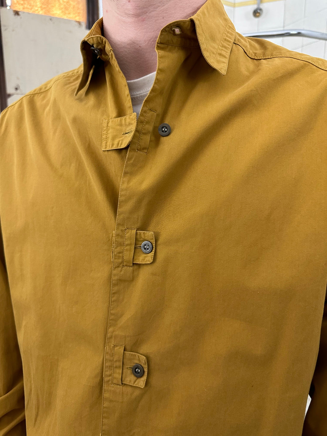 1980s Claude Montana Cutout Placket Closure Button Up Shirt - Size L