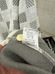 1980s Issey Miyake Jacquard Checker Knit Polo Shirt - Size M