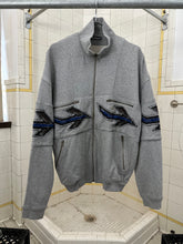 Load image into Gallery viewer, 1980s Issey Miyake Fullzip Sweatshirt with Airplane Graphics - Size M