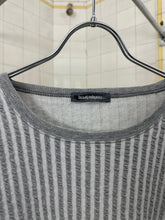 Load image into Gallery viewer, 1980s Issey Miyake Striped Knit Tee with Jacquard Back Graphic - Size M