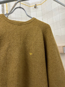1980s Armani Wide Heavy Rib Knit Sweater - Size L