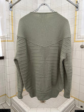 Load image into Gallery viewer, 1980s Claude Montana Multi-Gauge Mint Green Sweater - Size L