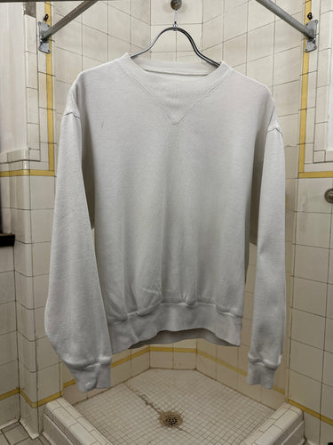 1980s Katharine Hamnett White Crewneck with Articulated Collar and Cuffs - Size M