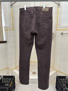 1990s Armani Faded Brown Denim Jeans - Size L