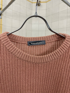 1980s Issey Miyake Cotton Salmon Sweater - Size L