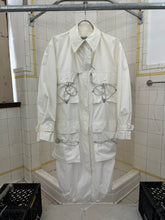 Load image into Gallery viewer, ss2004 Issey Miyake White Bungee Cord Long Raincoat - Size M
