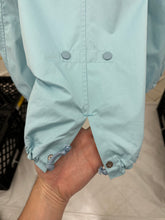 Load image into Gallery viewer, ss2004 Issey Miyake Light Blue Bungee Cord Long Raincoat - Size M