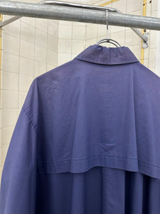1980s Issey Miyake Purple Polyurethane Coated Cotton Squid Coat - Size M