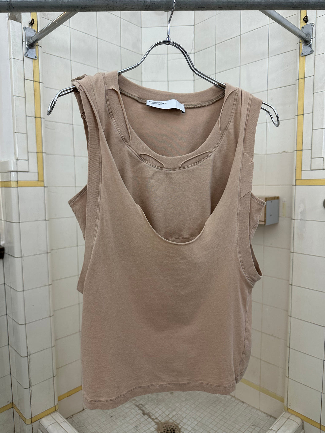 Vintage 2000s Hussein Chalayan Deformed Layered Tank - Size S