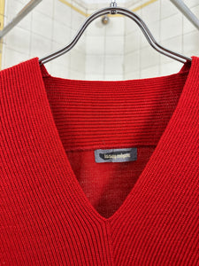 1980s Issey Miyake Multi-Gauge V-Neck Sweater - Size M