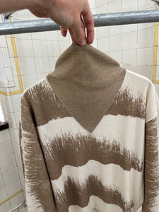 1980s Issey Miyake Cowl Neck Dye Print Sweatshirt - Size M