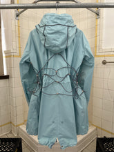 Load image into Gallery viewer, ss2004 Issey Miyake Light Blue Bungee Cord Long Raincoat - Size M