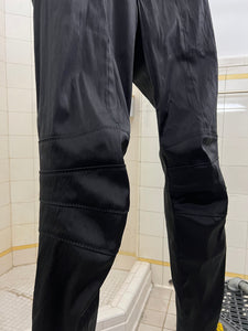 aw1996 Issey Miyake Nylon Gauze Paneled Moto Pants - Size M