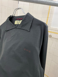 1990s World Wide Web Light Cotton Black Logo Pullover Polo - Size M