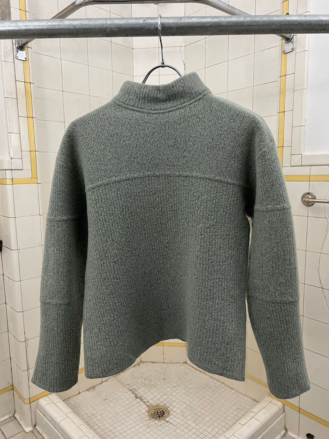1990s World Wide Web Mint Woolen Mock Neck Sweater - Size S