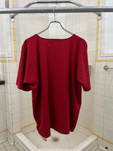 1990s World Wide Web Sample Red Panelled Wide Tee - Size M