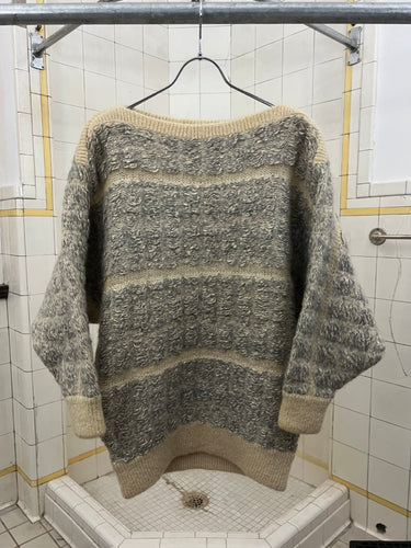 1980s Issey Miyake Loose Gauge Wide Boatneck Sweater - Size M