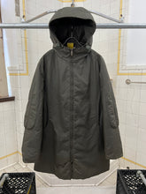 Load image into Gallery viewer, 2000s Mandarina Duck Green Metallic Hooded Matrix Jacket - Size XL