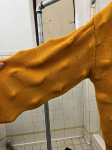 1980s Issey Miyake Yellow 3D Knit Sweater - Size M