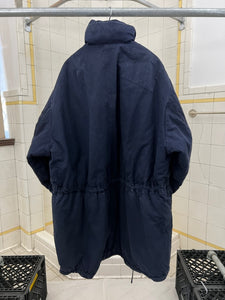 1980s Katharine Hamnett Padded Canvas Double Breasted Parka with Packable Hood - Size OS