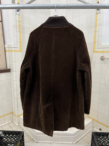 2000s Samsonite 'Travel Wear' Extended Brown Corduroy Jacket - Size L