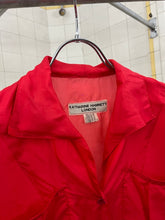 Load image into Gallery viewer, 1980s Katharine Hamnett Cropped Red Silk Shirt - Size S