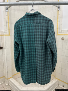 2000 CDG Homme Split Plaid Flannel Shirt - Size M