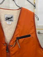 Load image into Gallery viewer, 1980s Diesel Fleece-Lined Orange Nylon Vest - Size L