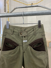 Load image into Gallery viewer, 1980s Marithe Francois Girbaud x Closed Khaki Trousers with Brown Ribbed Front Pockets - Size XXS