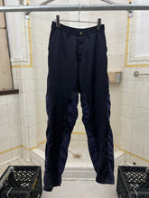 Load image into Gallery viewer, ss2005 Issey Miyake Black &amp; Purple Twist Calf Paneled Technical Pants - Size S