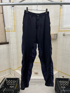 ss2005 Issey Miyake Black & Purple Twist Calf Paneled Technical Pants - Size S