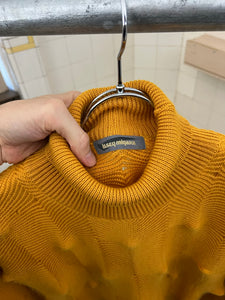1980s Issey Miyake Yellow 3D Knit Sweater - Size M
