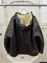Load image into Gallery viewer, 1990s Armani Heavy Brown Leather and Boa Lined Hooded Dual Closure Jacket - Size XL