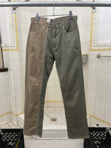 2000s CDGH Reconstructed Split Khaki Trousers - Size S