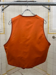 1980s Diesel Fleece-Lined Orange Nylon Vest - Size L