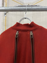 Load image into Gallery viewer, 1980s Issey Miyake Burnt Orange Dual Backzip Bomber Jacket with Asymmetric Closure - Size XL