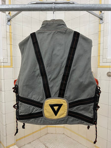 1980s Diesel Grey Protective Shark Vest with Trim - Size L