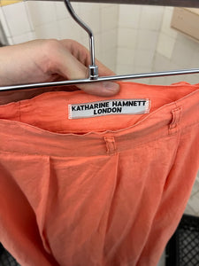 1990s Katharine Hamnett Linen Skirt - Size XS