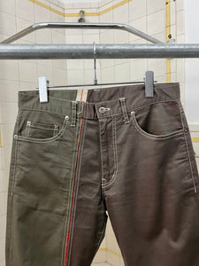 2000s CDGH Reconstructed Split Khaki Trousers - Size M