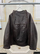 Load image into Gallery viewer, 1990s Armani Heavy Brown Leather and Boa Lined Hooded Dual Closure Jacket - Size XL