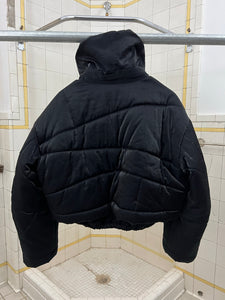 aw1993 Issey Miyake High Neck Puffer Jacket with Double Zippers and Faux Layer - Size M