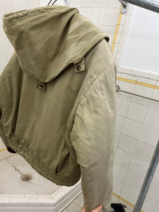 1980s Marithe Francois Girbaud x Closed Khaki Hooded Life Preserver Jacket - Size M